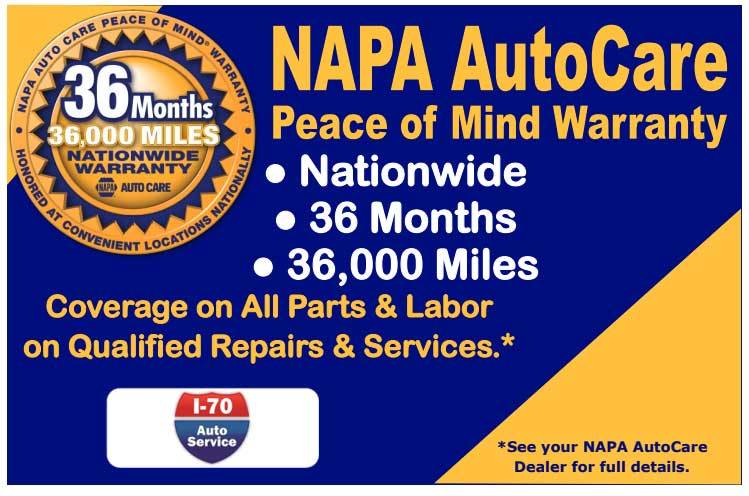 NAPA AutoCare Peace of Mind Warranty